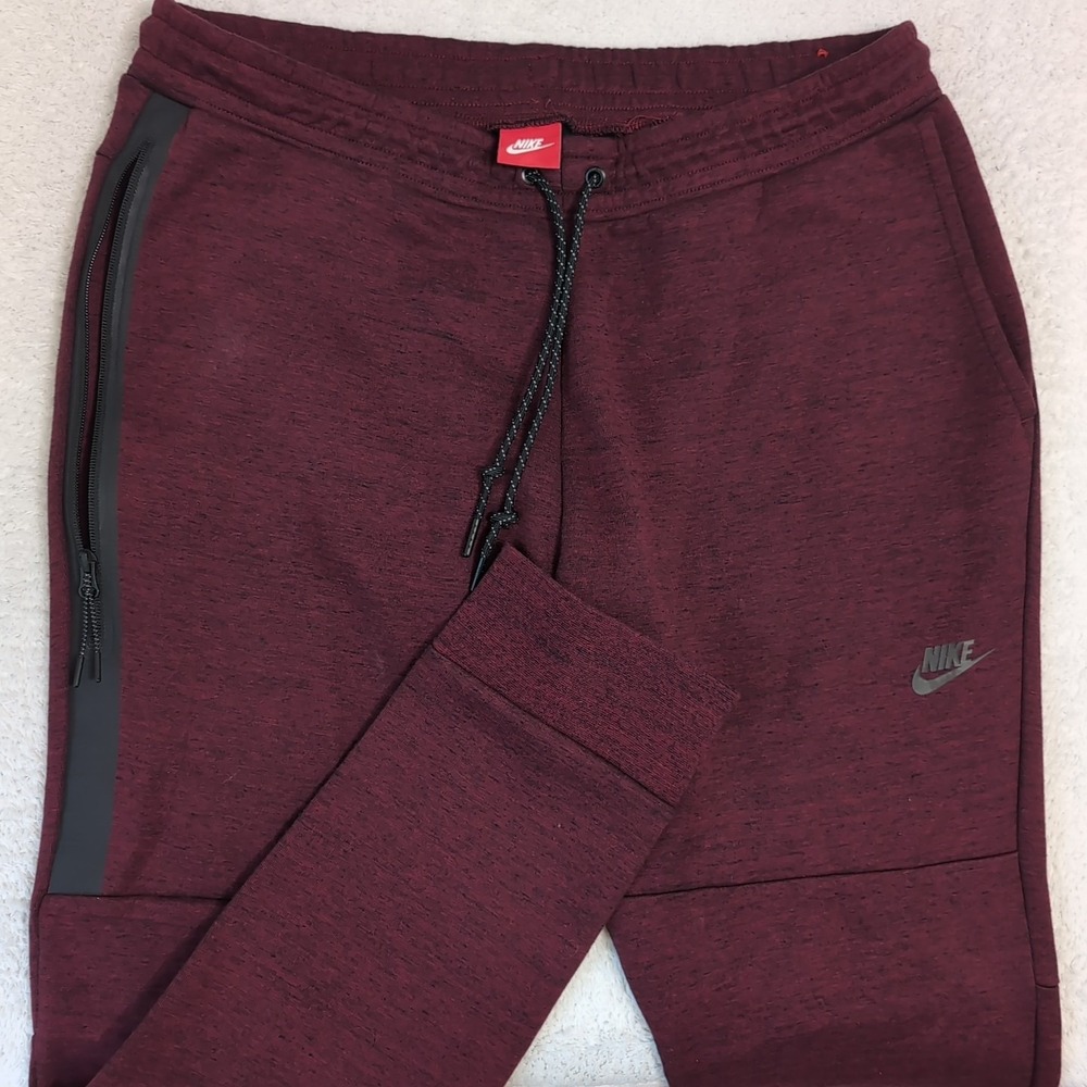 Nike Tech Fleece Jogger Pants Sweatpants Men Adult Red / Black 2XL
